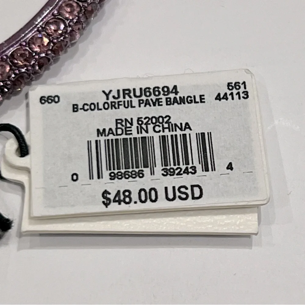 NWT Juicy Couture Colorful Pave Bangle—Fuchsia Pink - Picture 3 of 3